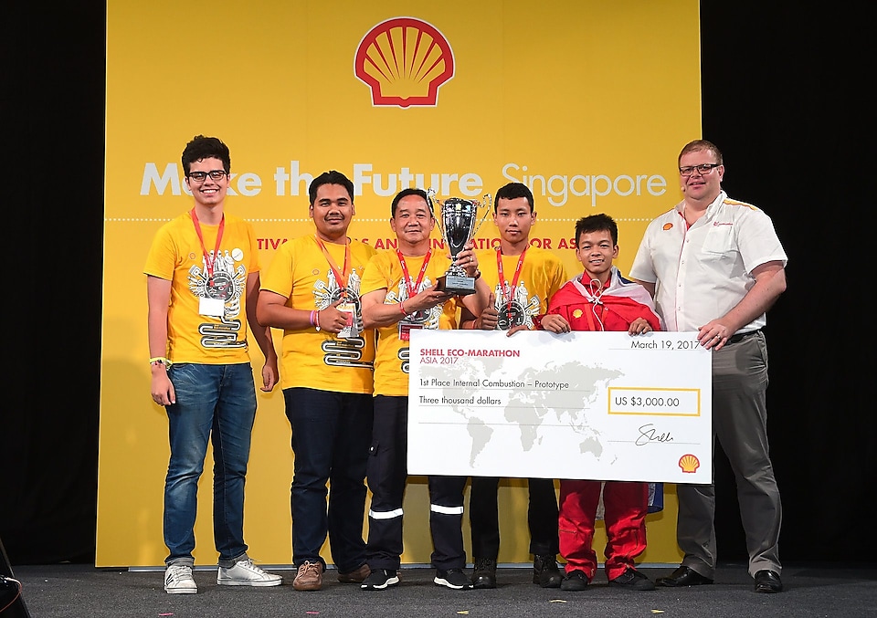Team Virgin from Thailand, winners of the Prototype competition (Internal Combustion Engine category)