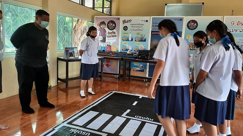 ‘8 Skills for Road Safety’ training sessions in primary schools in the neighbourhood of Mahidol University and Bangkrachao.