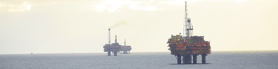 Brent field in the North Sea which is being decommissioned