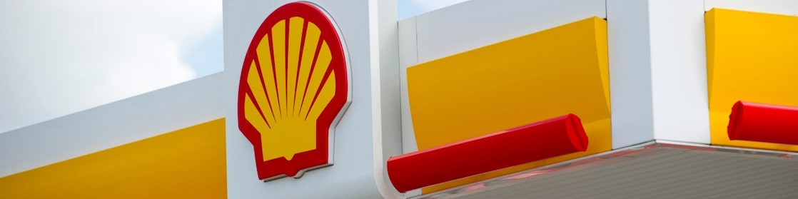 Shell service station showing Shell Pecten