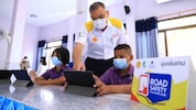 The Shell Company of Thailand Limited, led by Mr. Panun Prachuabmoh - Country Chairman, delivered the lessons under the ‘Shell School Road Safety’ programme.