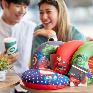 Rest comfortably in every journey with your favorite Marvel superhero next to you.