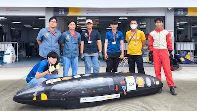 Phranakhon Rajabhat University is ready to compete in the Shell Eco-marathon Asia-Pacific and the Middle East 2024 held at Lombok, Indonesia.