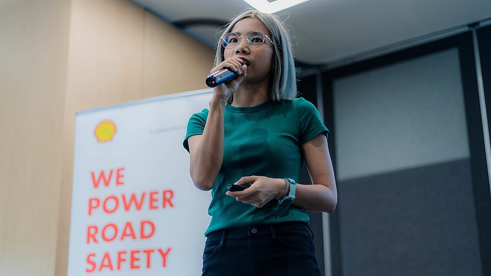 Miss Kronwika Buntanon, Child Safety Promotion and Injury Prevention Research (CSIP) Ramathibodi Hospital is discussing ‘Road Safety Guide Important and Key Content’ topic