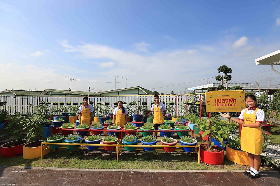 Student participants of ‘Fuel the Happiness’ received training in modern agriculture