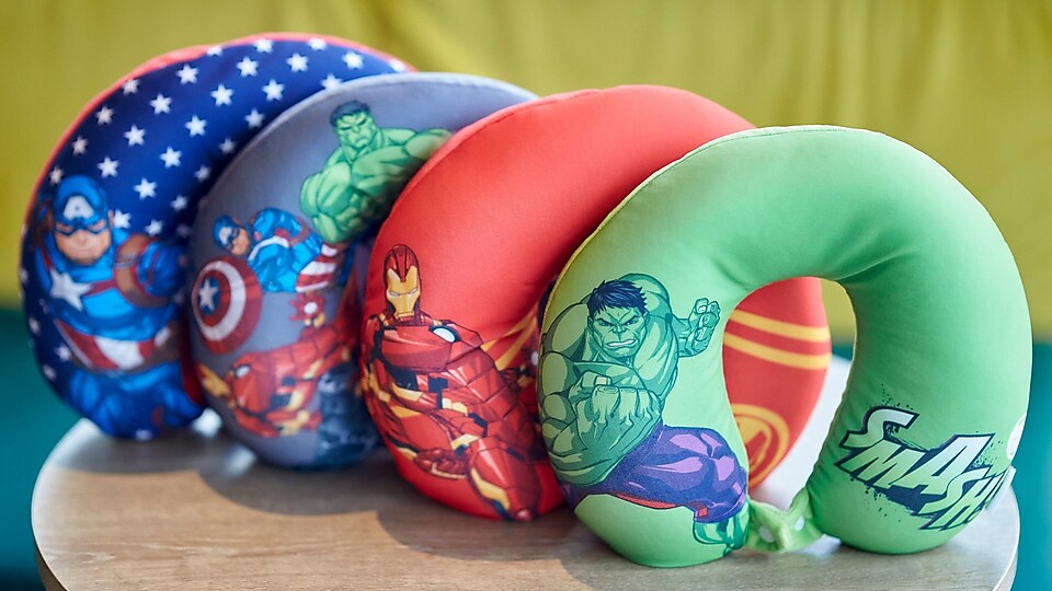 Real Marvel fans must collect all 4 designs of Marvel neck pillows.