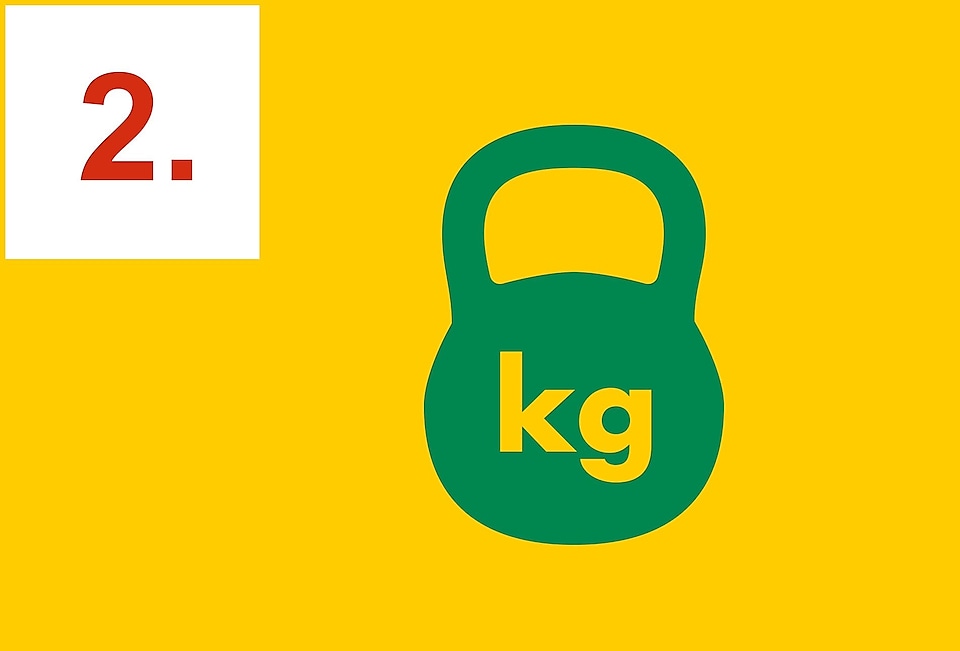 kettle bell with kg written on the front