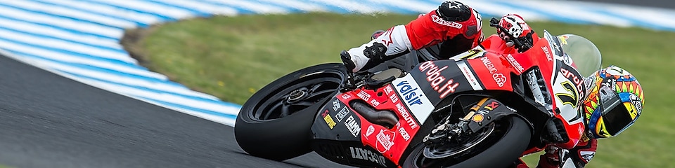 Ducati rider racing superbike in the superbike world championship