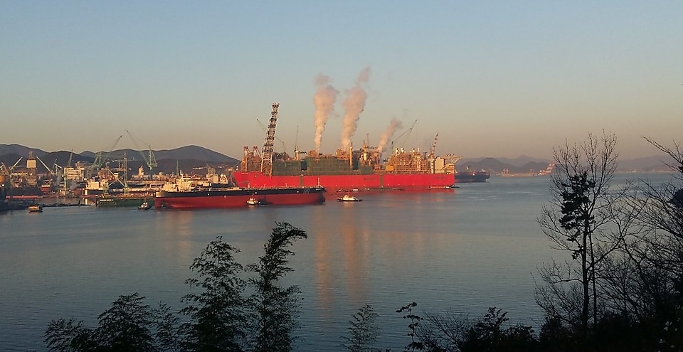 Prelude flng during steam blowing