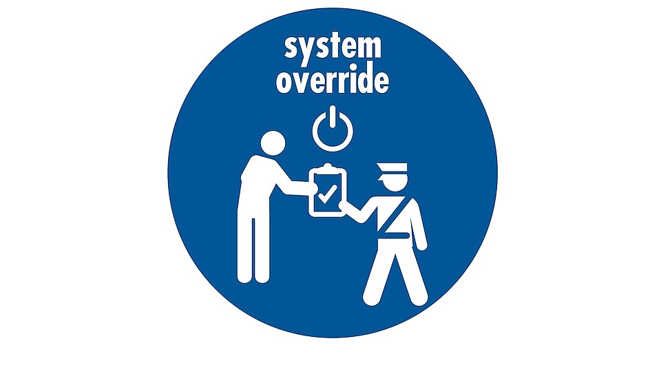 Obtain authorisation before overriding or disabling safety critical equipment