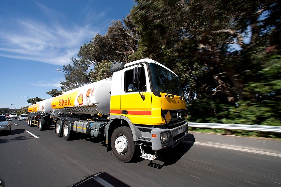 LPG truck on the road