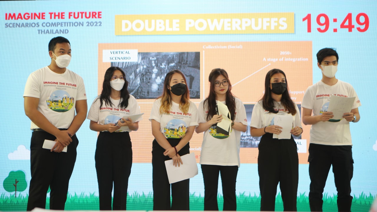 บรรยากาศการนำเสนอผลงานของ 5 ทีมที่เข้ารอบสุดท้าย ได้แก่ ทีม IFRIT, Double Powerpuffs, Sheldon, Moonlight Sonata และ WHO