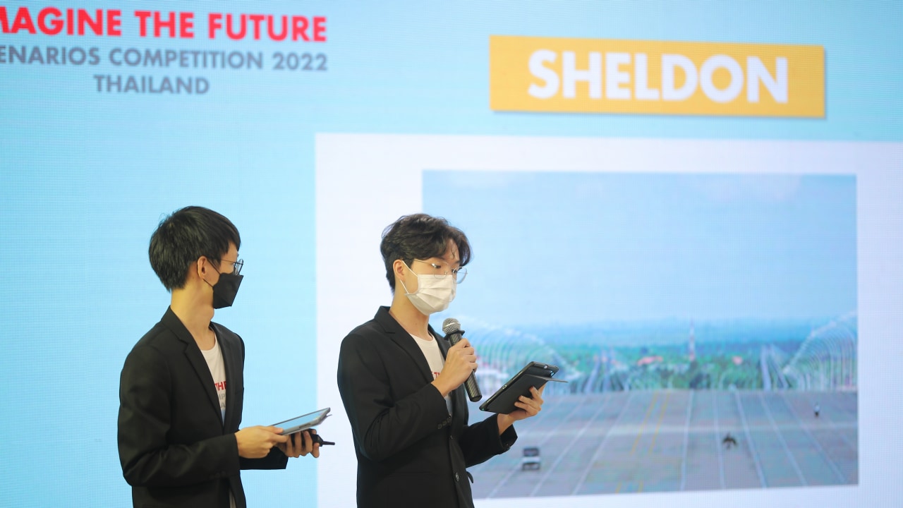 บรรยากาศการนำเสนอผลงานของ 5 ทีมที่เข้ารอบสุดท้าย ได้แก่ ทีม IFRIT, Double Powerpuffs, Sheldon, Moonlight Sonata และ WHO