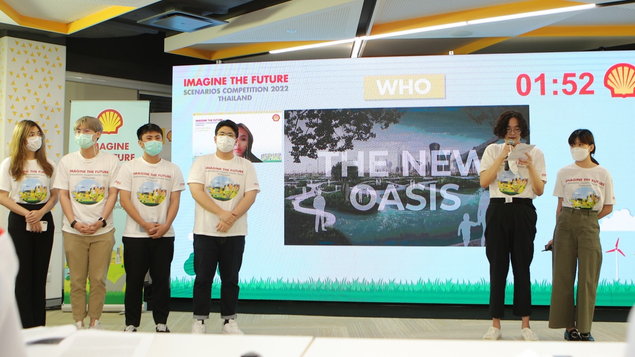 บรรยากาศการนำเสนอผลงานของ 5 ทีมที่เข้ารอบสุดท้าย ได้แก่ ทีม IFRIT, Double Powerpuffs, Sheldon, Moonlight Sonata และ WHO