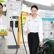 Shell Recharge station (HPC) 180 กิโลวัตต์ ที่สถานีบริการเชลล์ ทิวทะเล เวิล์ด อำเภอชะอำ จังหวัดเพชรบุรี