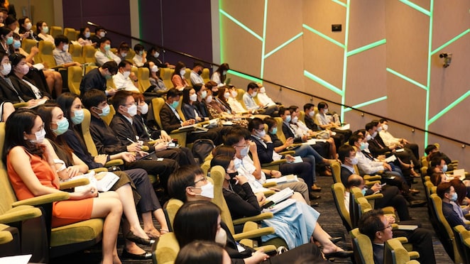 ภาพบรรยากาศในงานสัมมนารายงานภาพรวมอุตสาหกรรมก๊าซธรรมชาติเหลว ซึ่งจัดโดยสถาบันปิโตรเลียมแห่งประเทศไทย ณ ห้องประชุม PTT Auditorium ชั้น 2 อาคาร ปตท. สำนักงานใหญ่