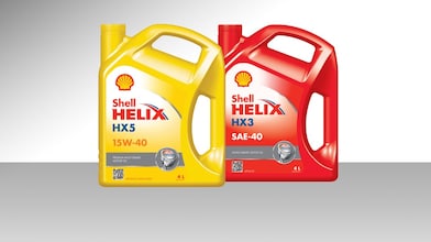 ขวดเชลล์ เฮลิกส์ น้ำมันแร่สำหรับเครื่องยนต์สองขวด