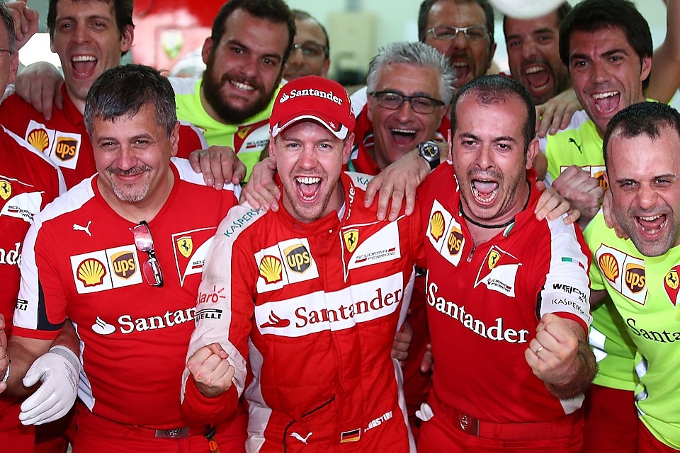 formula 1 winners celebrating after victory